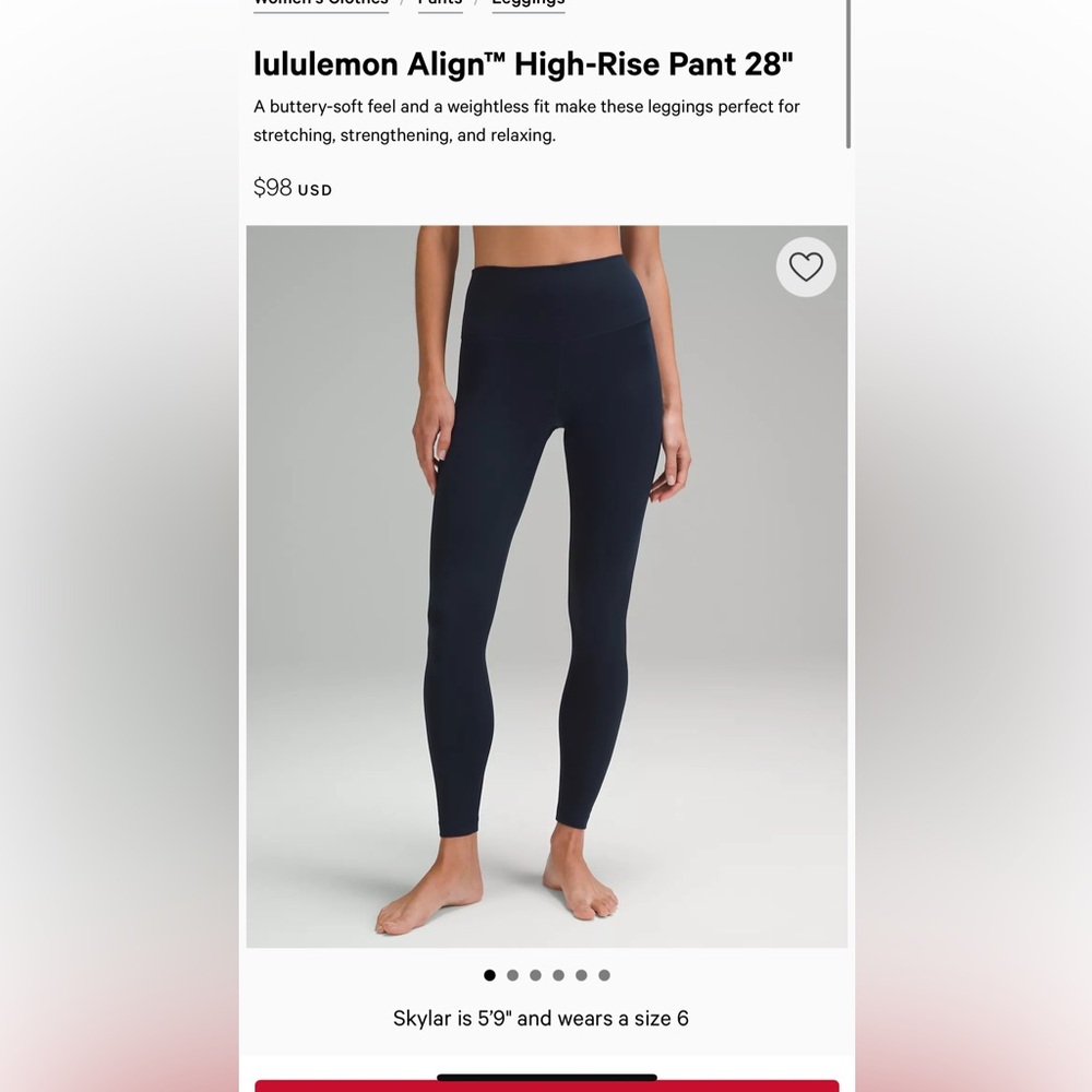 Lulu lemon navy aligns